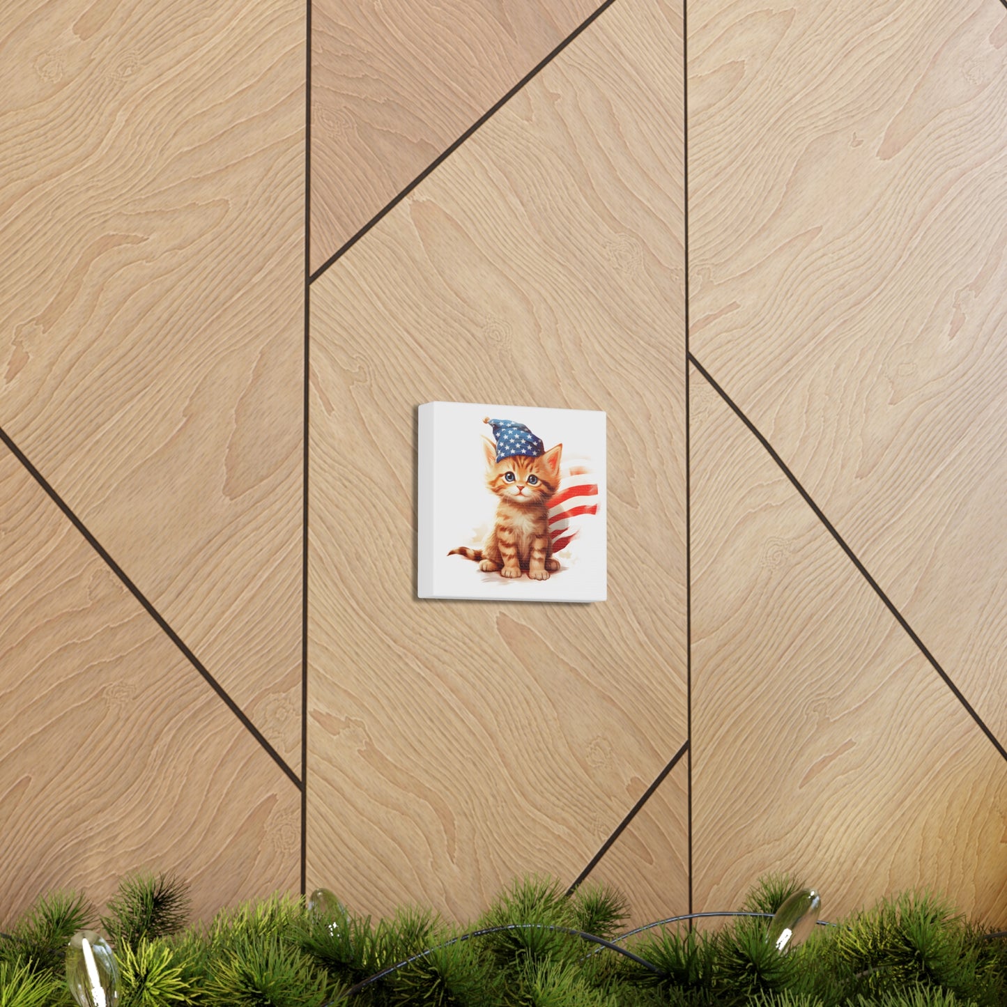 Based Freedom Kitten Cute Canvas Wall Art