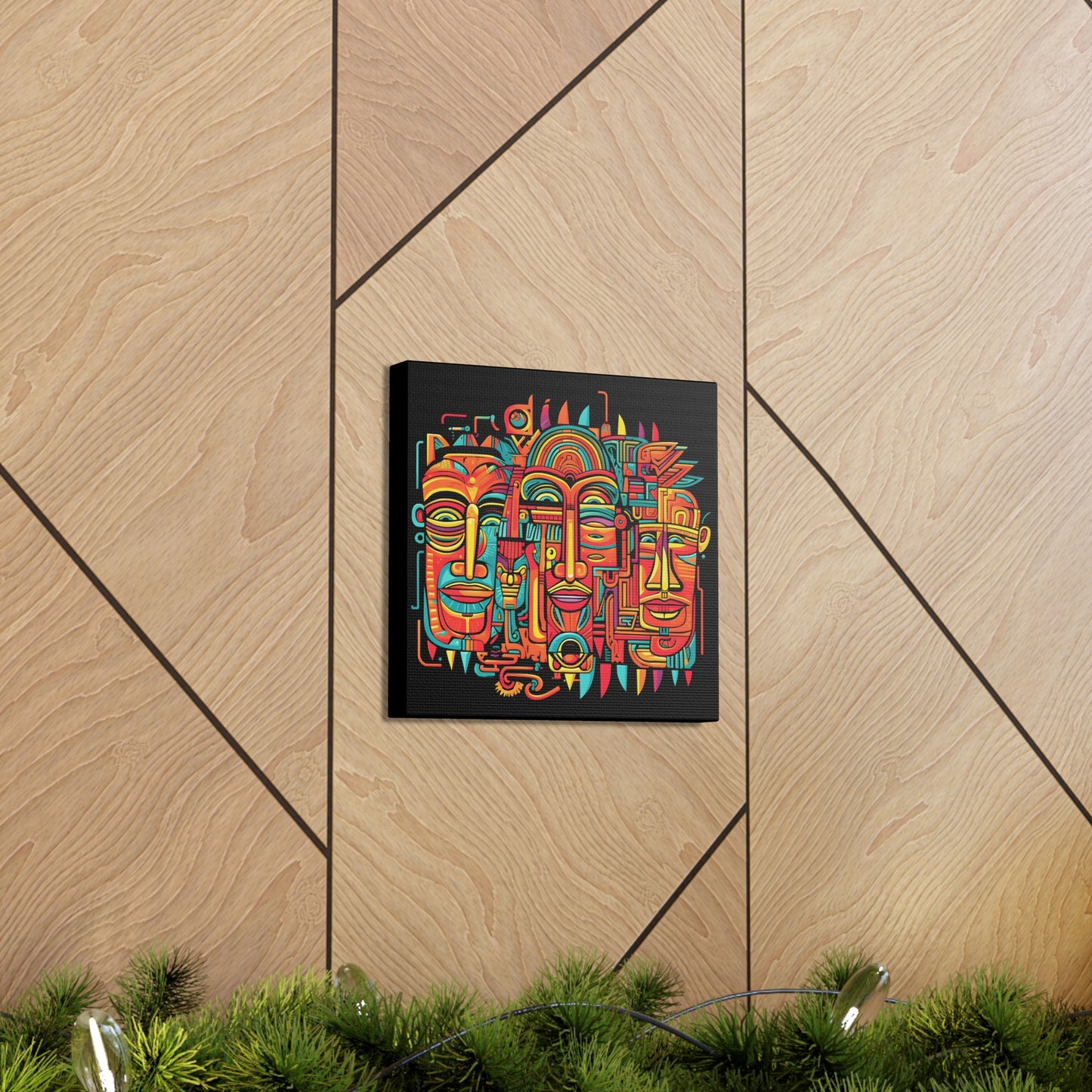 Laughing Aztecs Fine Art Print Canvas Wall Art