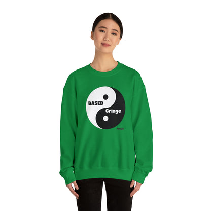 Based/Cringe Yin Yang Funny Unisex Casual Sweatshirt