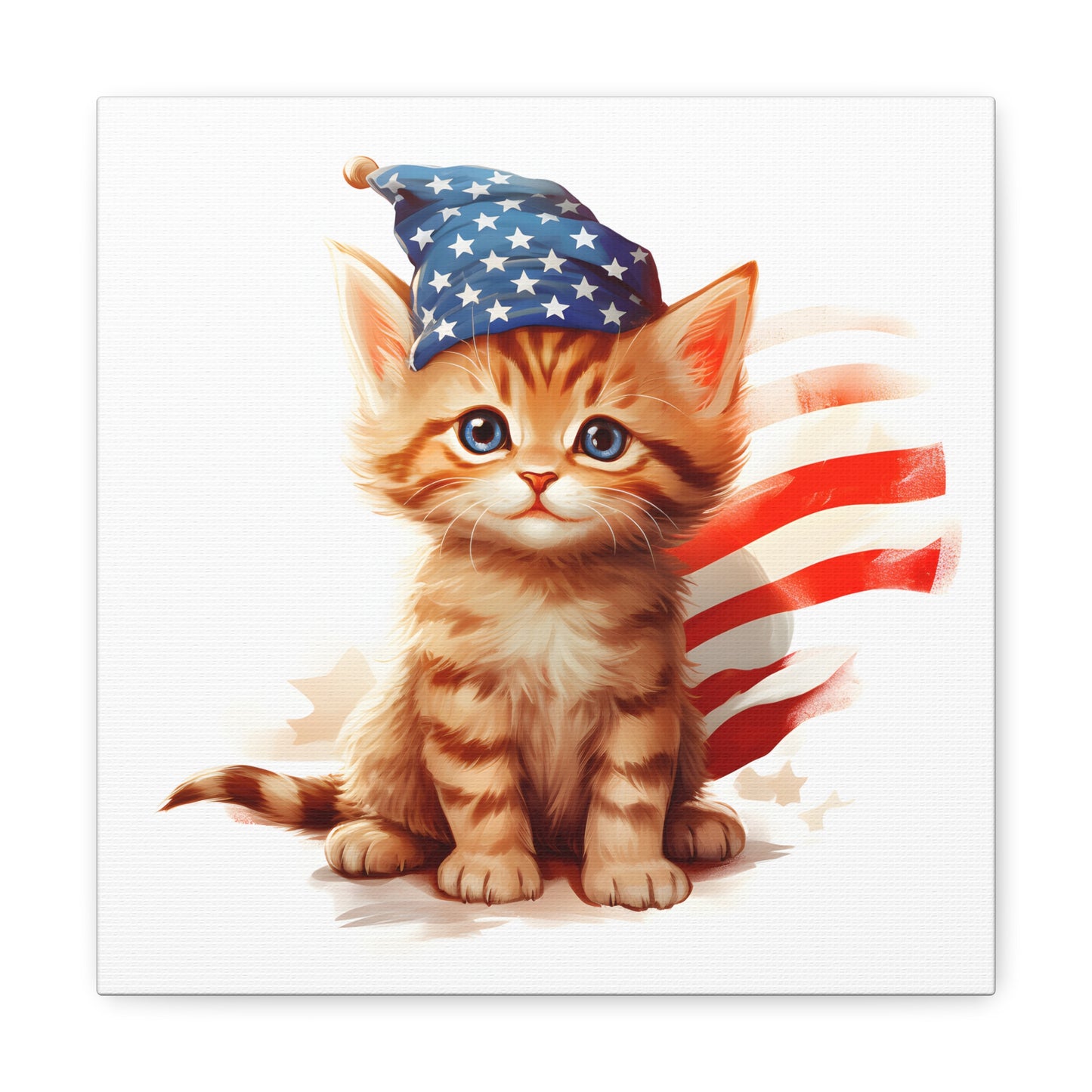 Based Freedom Kitten Cute Canvas Wall Art