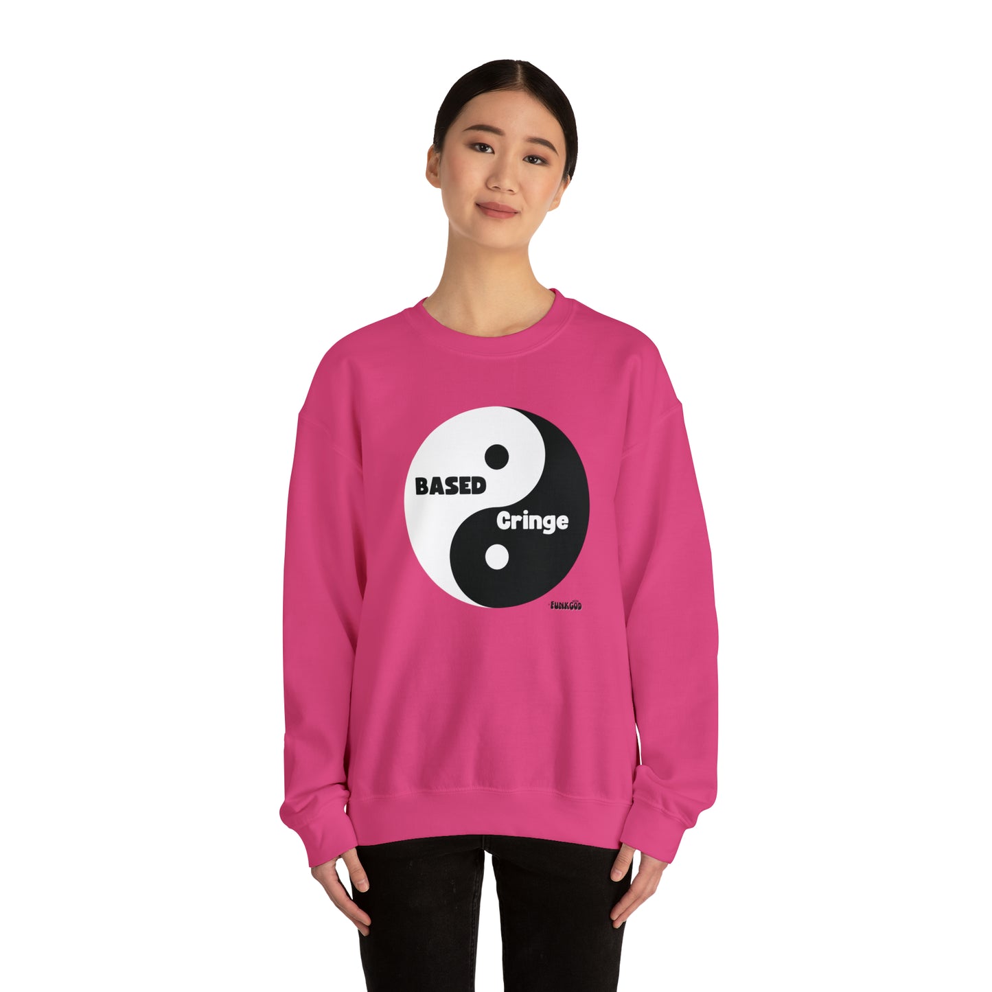 Based/Cringe Yin Yang Funny Unisex Casual Sweatshirt