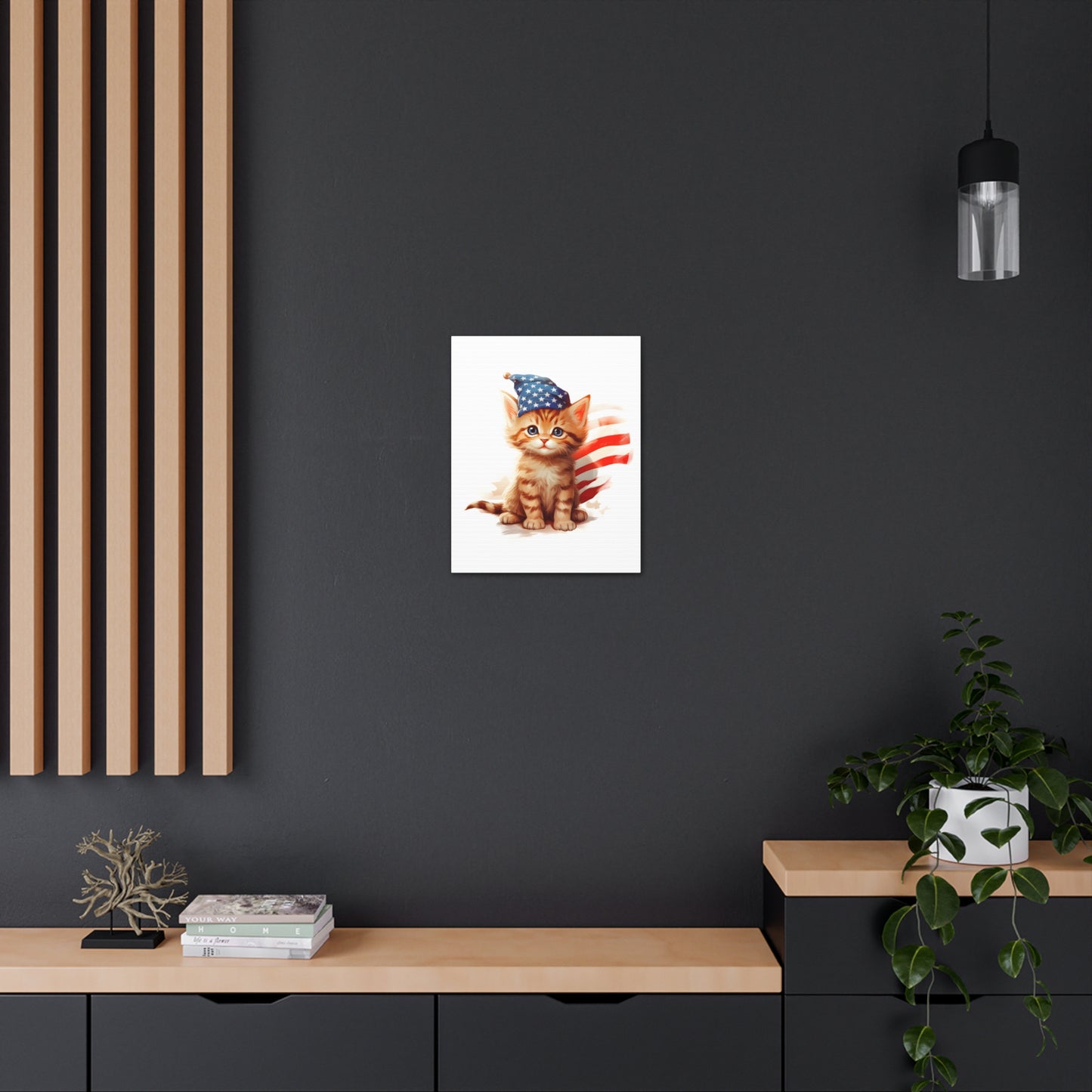 Based Freedom Kitten Cute Canvas Wall Art