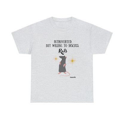 Rat Lover Unisex T-Shirt "Introverted But Willing to Discuss Rats"