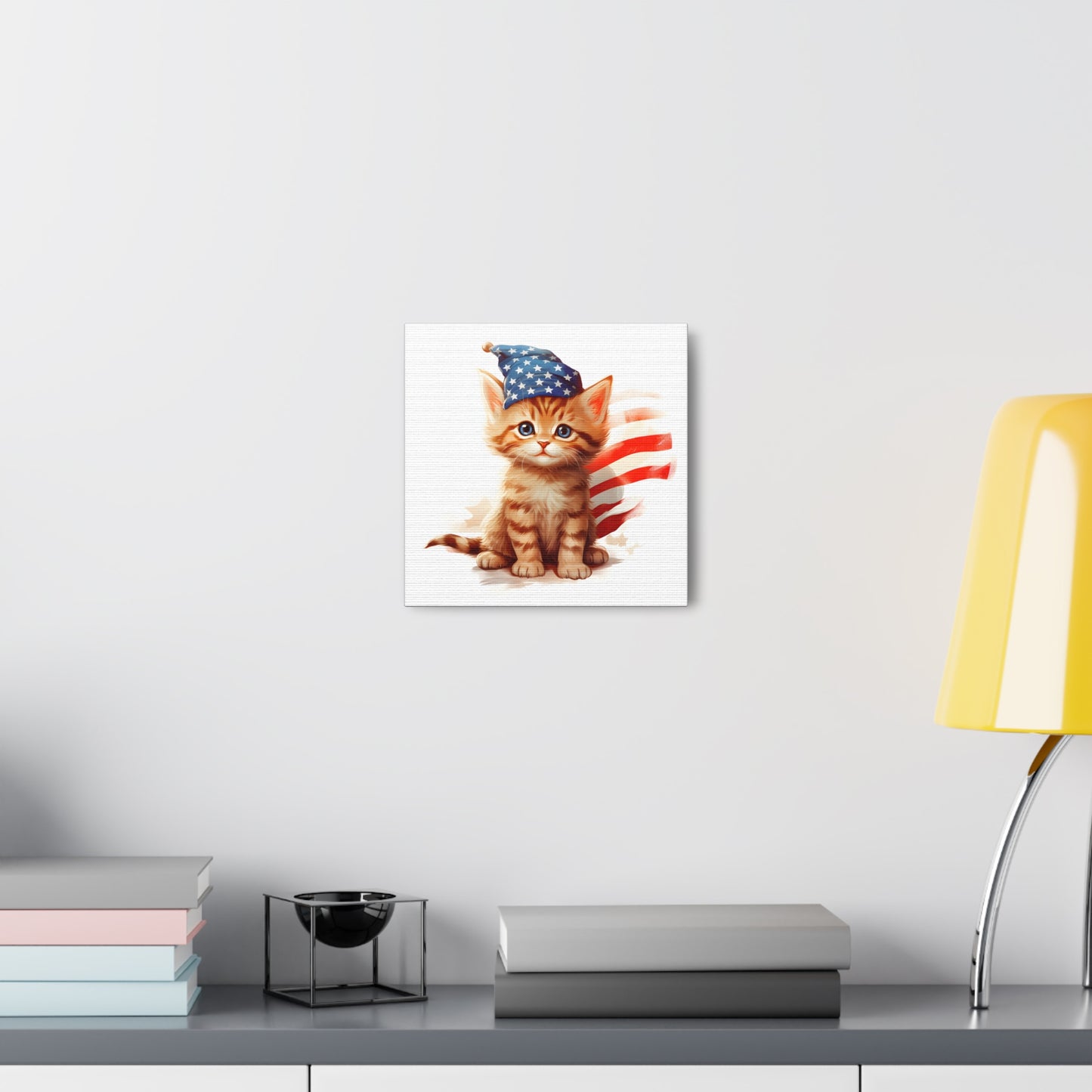 Based Freedom Kitten Cute Canvas Wall Art