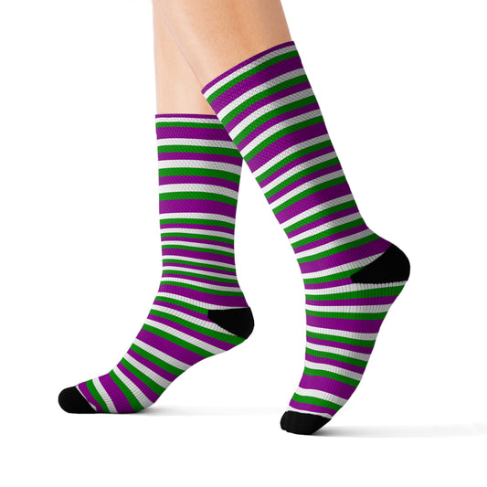 Women's Suffrage Funky Striped Feminist Socks