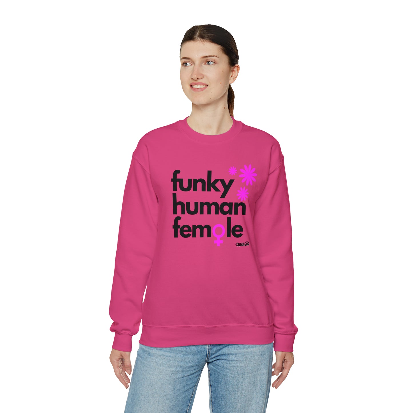 Funky Human Female Slogan Women's Casual Sweatshirt