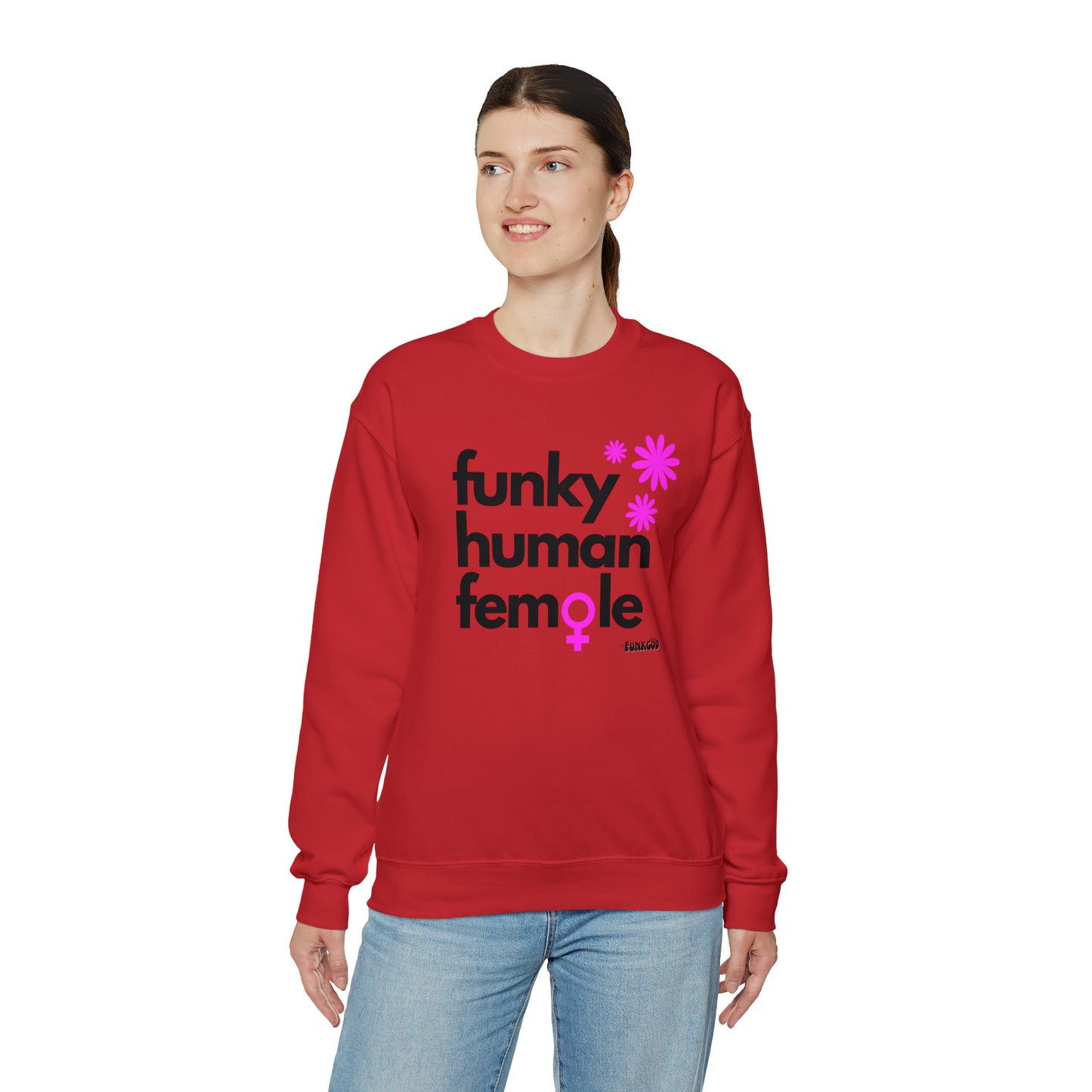 Funky Human Female Slogan Women's Casual Sweatshirt