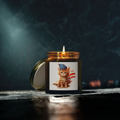 Patriotic Cat Scented Candle - 10 Different Scents