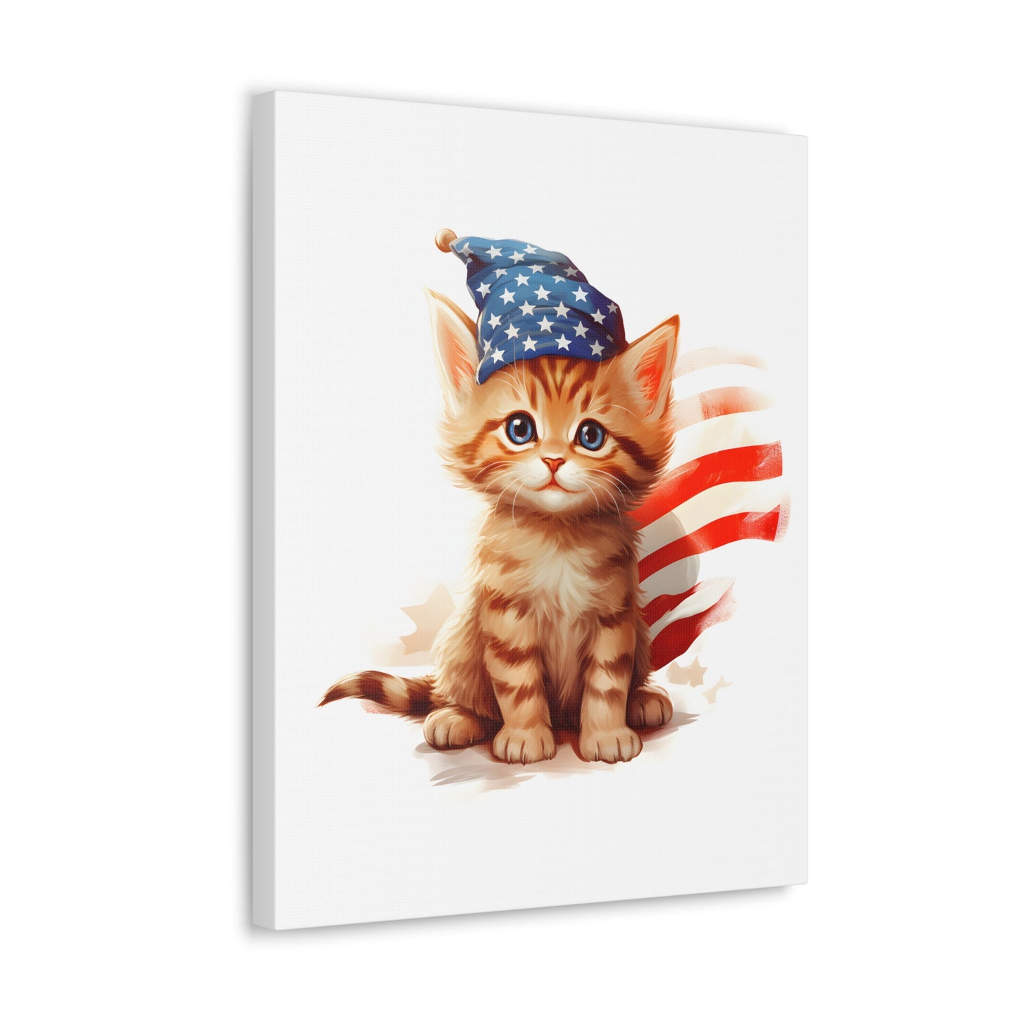 Based Freedom Kitten Cute Canvas Wall Art