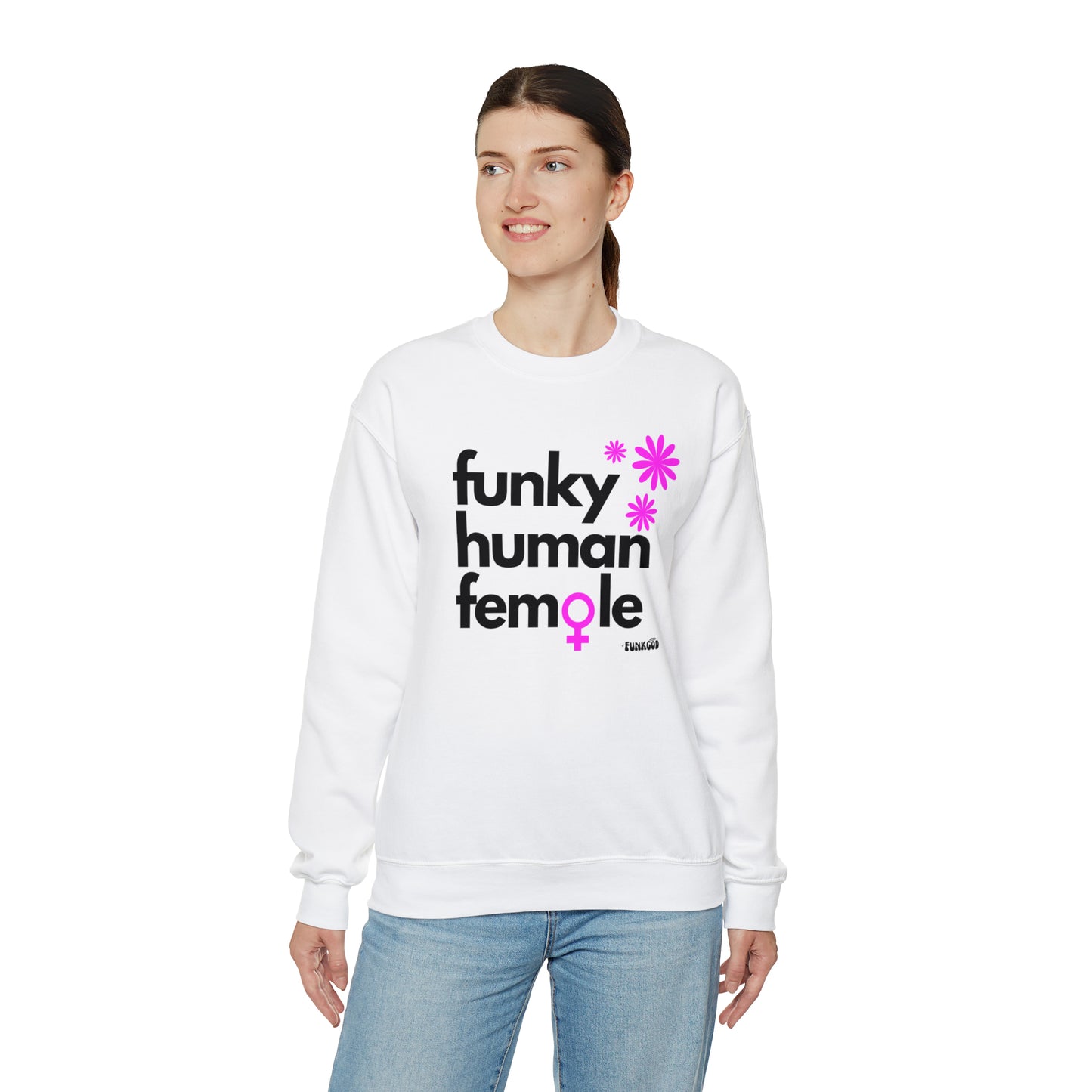 Funky Human Female Slogan Women's Casual Sweatshirt