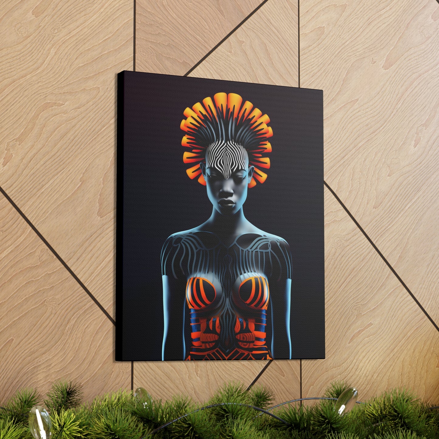 Zebra Goddess Fine Art Print Canvas Wall Art