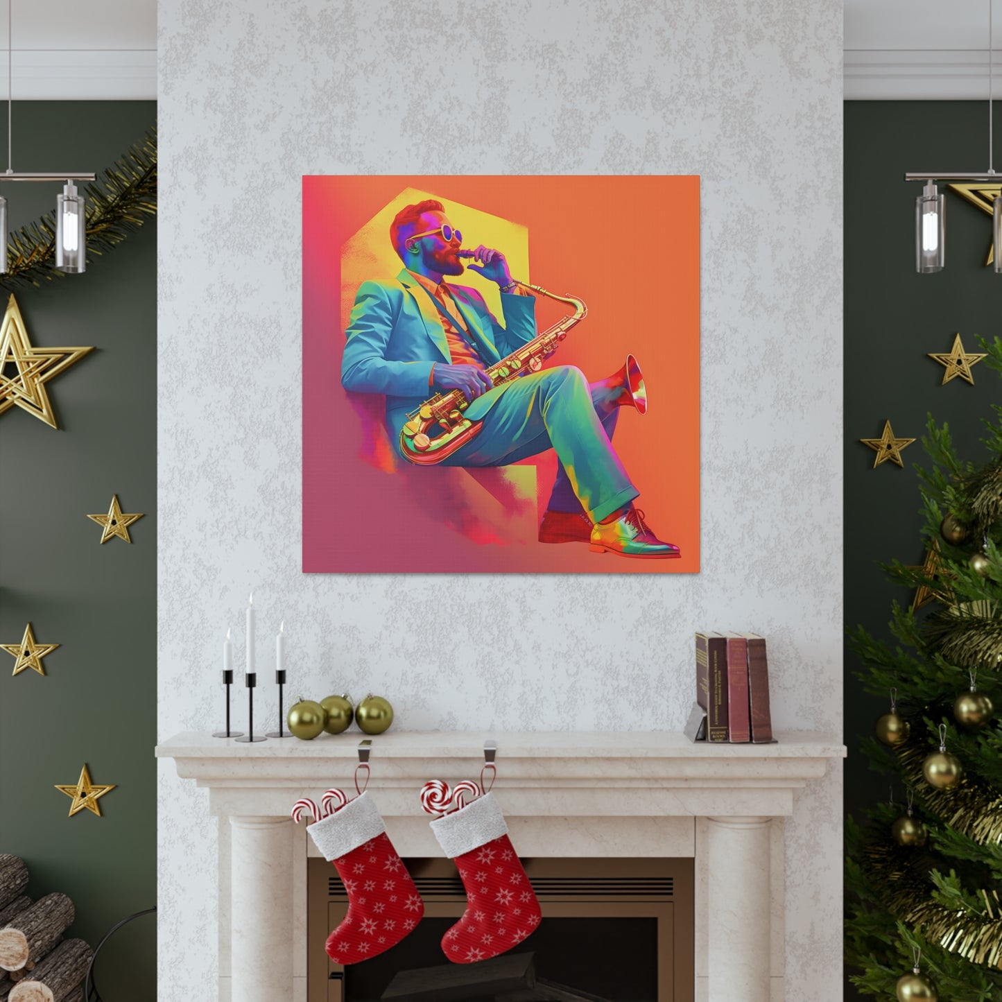 Tooting His Own Horn Fine Art Print Canvas Wall Art