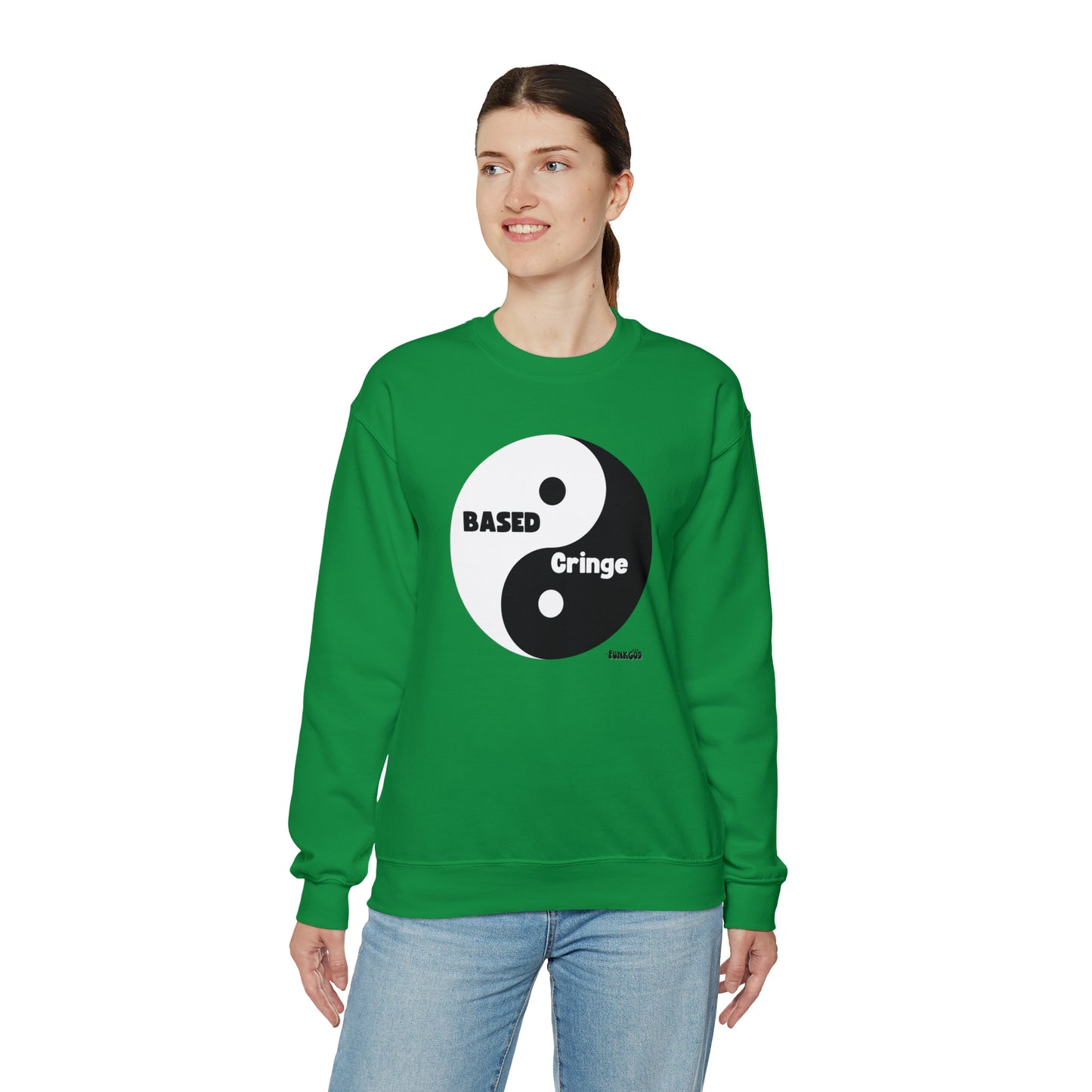 Based/Cringe Yin Yang Funny Unisex Casual Sweatshirt