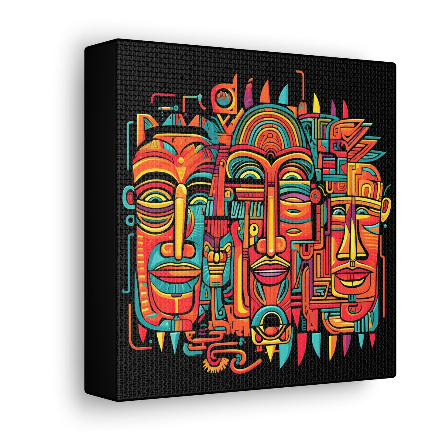 Laughing Aztecs Fine Art Print Canvas Wall Art