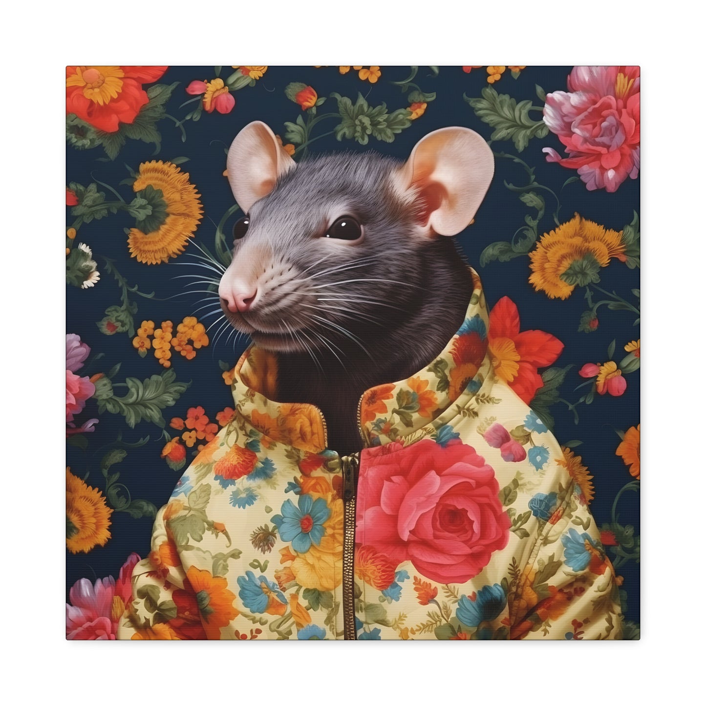 Fancy Rat Fine Art Print Canvas Wall Art