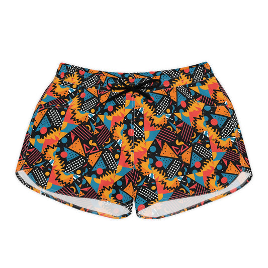 Tribal Primary Color Funky Women's Casual Shorts