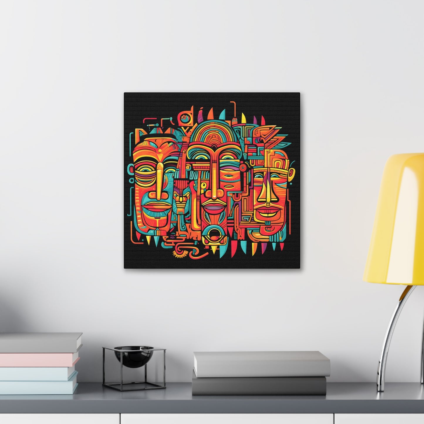 Laughing Aztecs Fine Art Print Canvas Wall Art