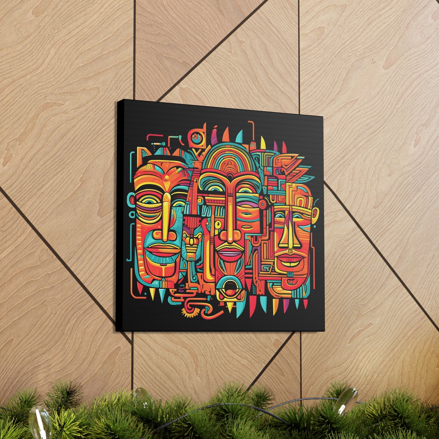 Laughing Aztecs Fine Art Print Canvas Wall Art