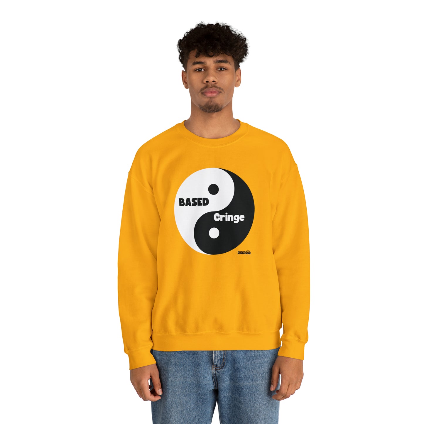 Based/Cringe Yin Yang Funny Unisex Casual Sweatshirt