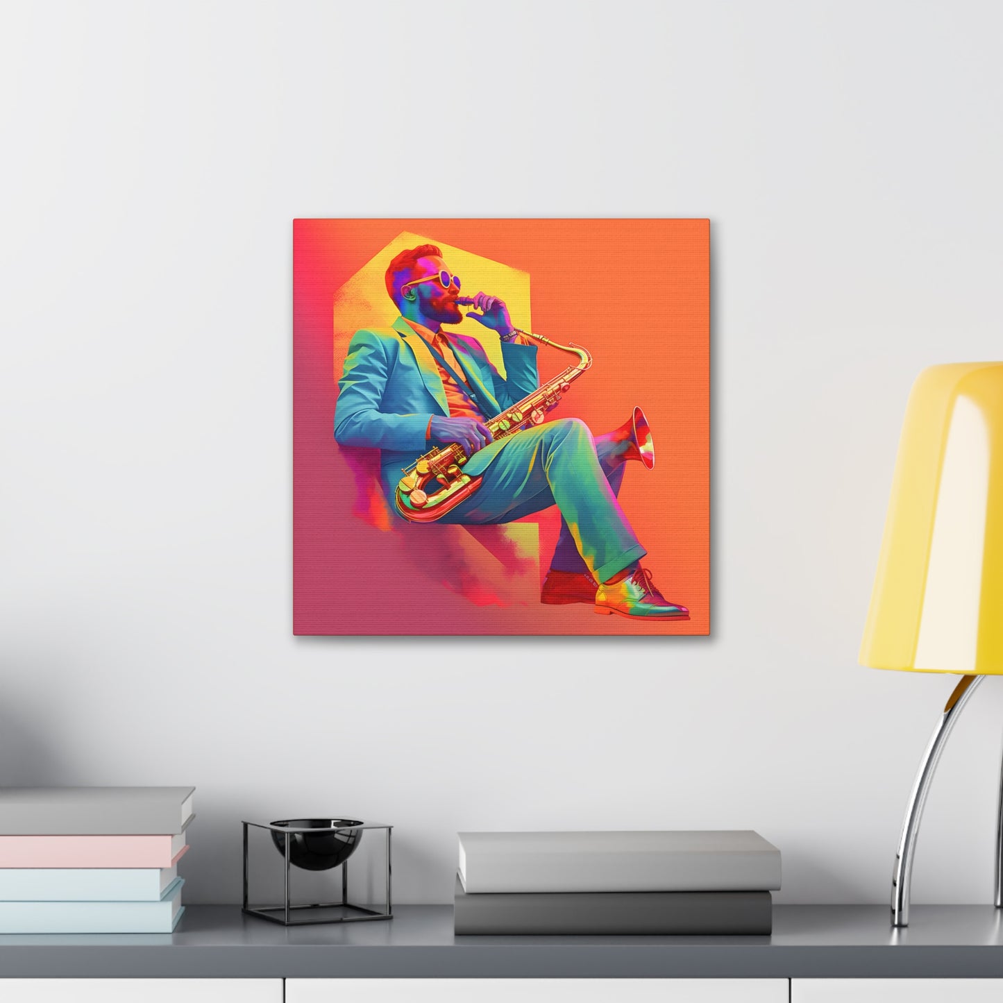 Tooting His Own Horn Fine Art Print Canvas Wall Art