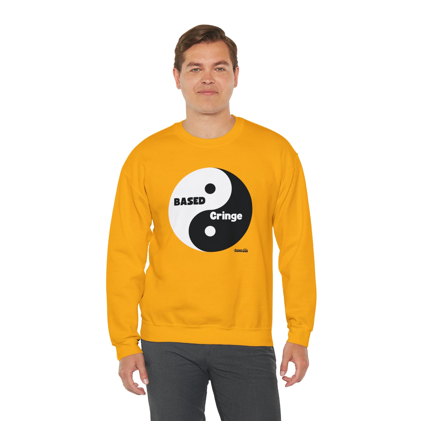 Based/Cringe Yin Yang Funny Unisex Casual Sweatshirt