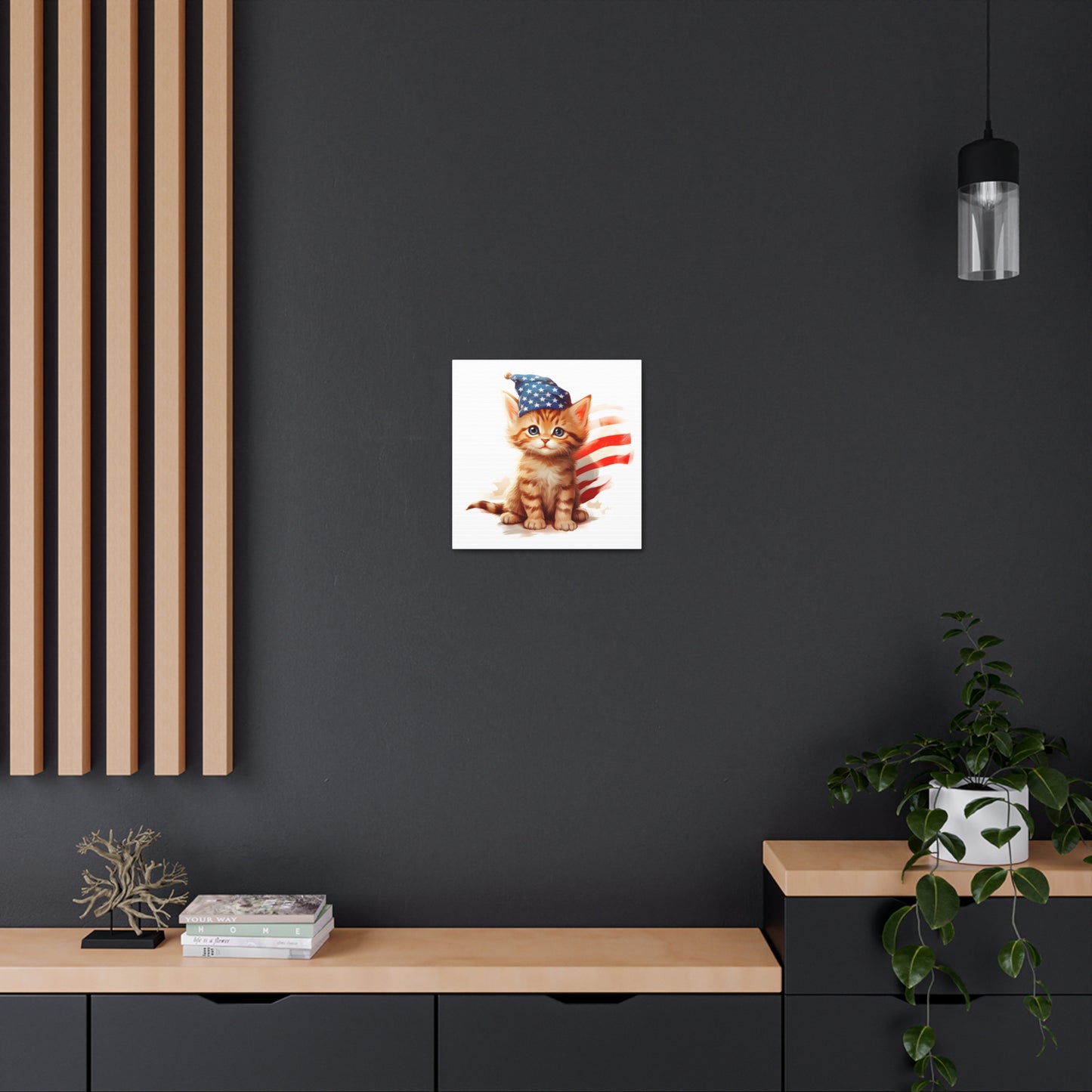 Based Freedom Kitten Cute Canvas Wall Art