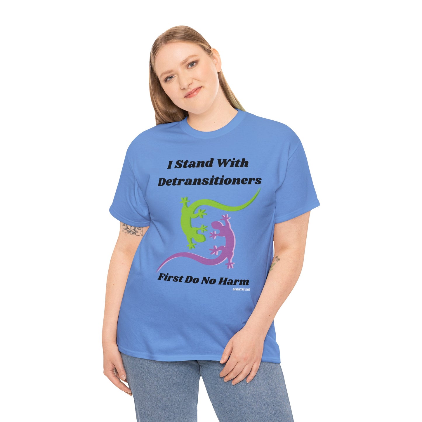 I Stand With Detransitioners, First Do No Harm Detransition Unisex Cotton Tee