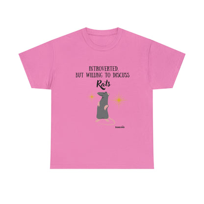 Rat Lover Unisex T-Shirt "Introverted But Willing to Discuss Rats"