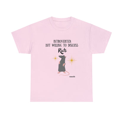 Rat Lover Unisex T-Shirt "Introverted But Willing to Discuss Rats"