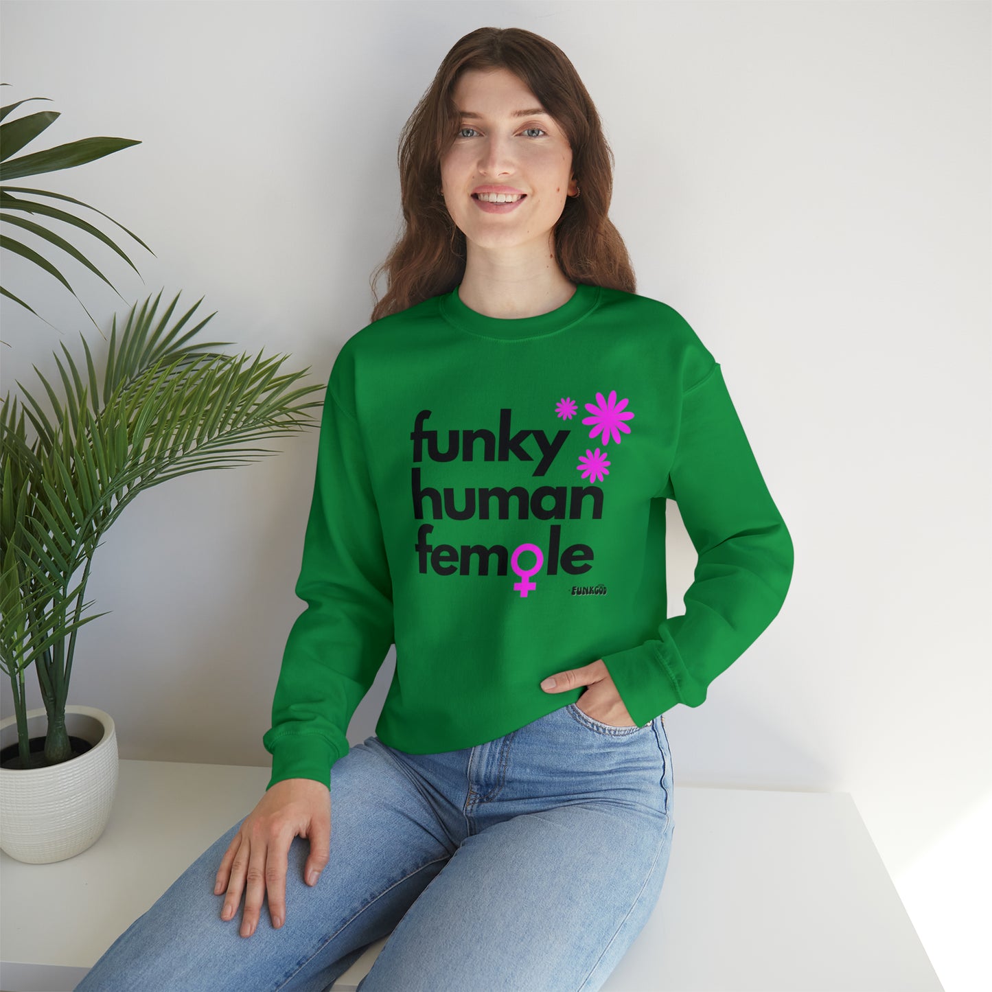 Funky Human Female Slogan Women's Casual Sweatshirt