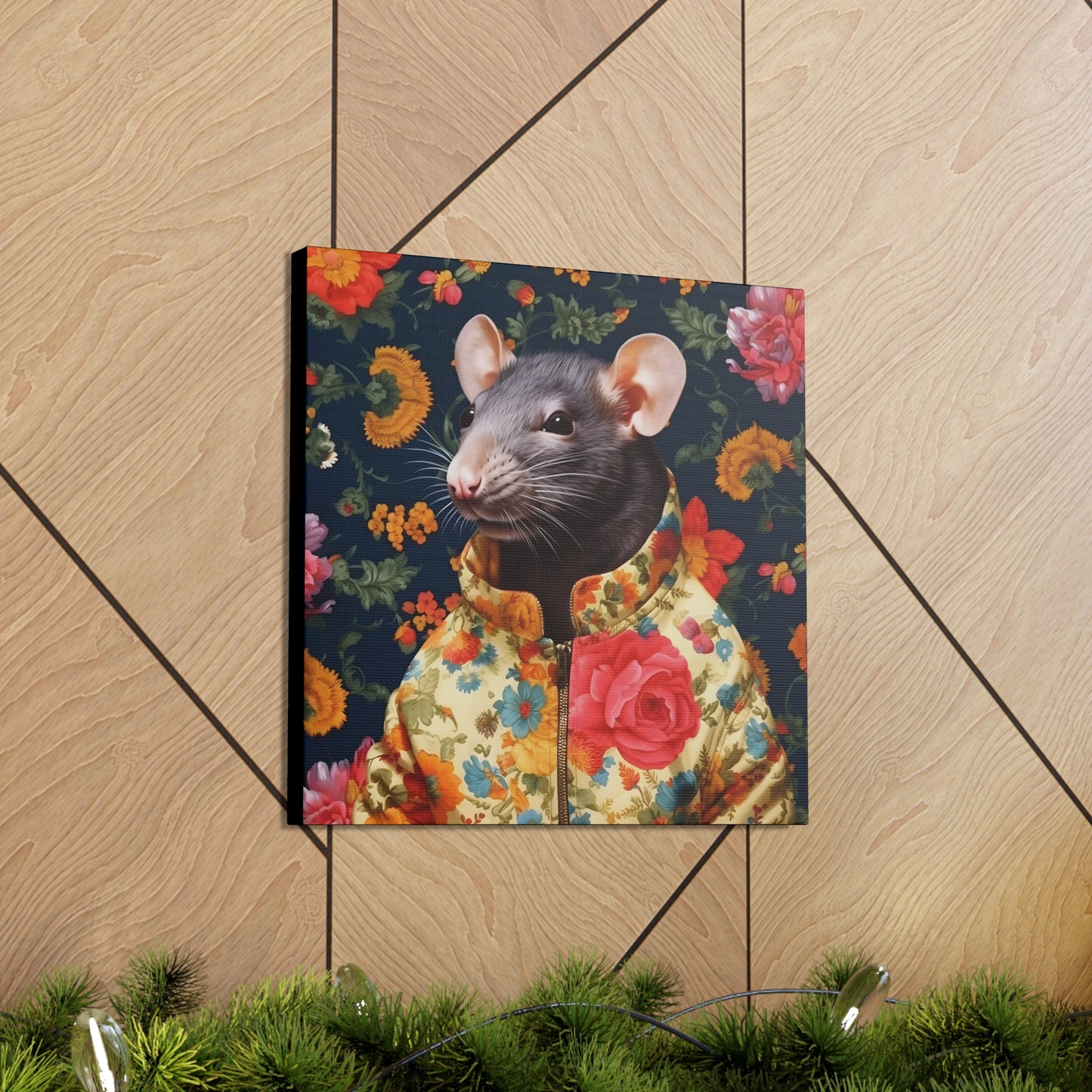 Fancy Rat Fine Art Print Canvas Wall Art