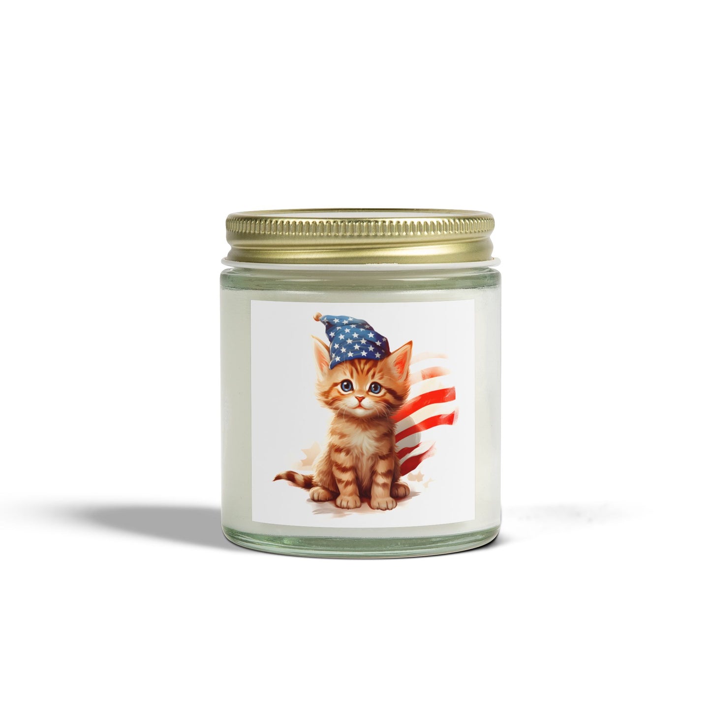 Patriotic Cat Scented Candle - 10 Different Scents