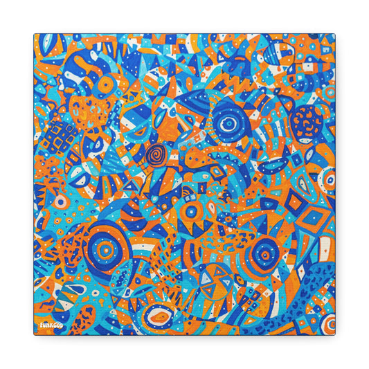 Orange and Blue "Milwaukee Soul" Canvas Wall Art