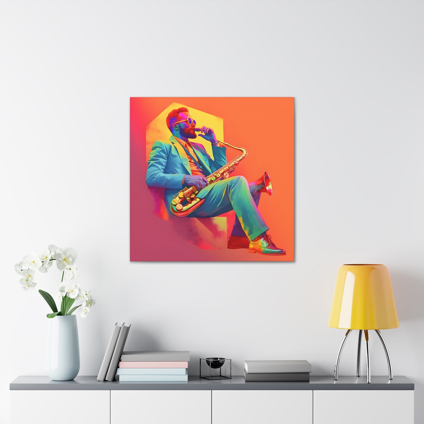 Tooting His Own Horn Fine Art Print Canvas Wall Art