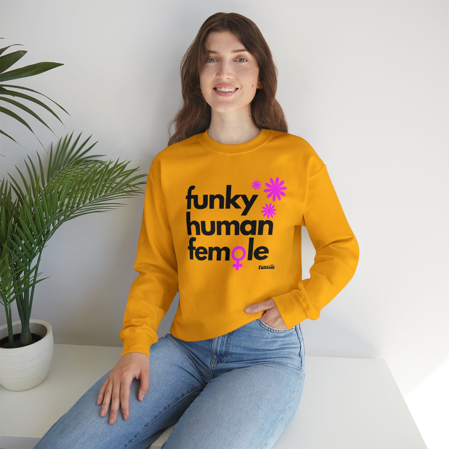 Funky Human Female Slogan Women's Casual Sweatshirt