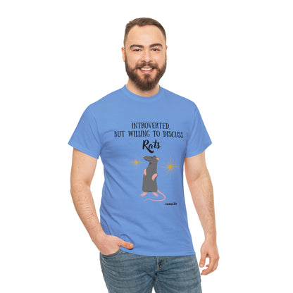 Rat Lover Unisex T-Shirt "Introverted But Willing to Discuss Rats"