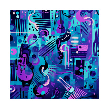 Nocturne in Blue Abstract Blue and Purple Fine Art Jazz Poster