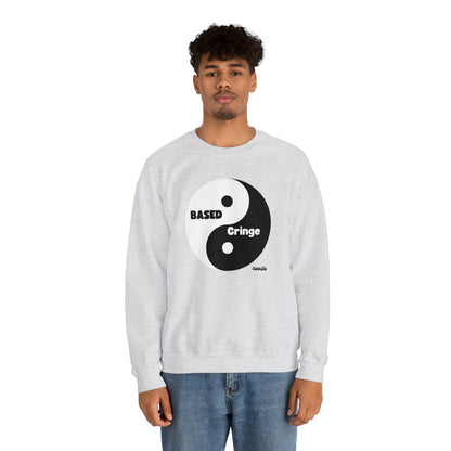 Based/Cringe Yin Yang Funny Unisex Casual Sweatshirt