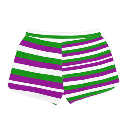 Women's Suffrage Feminist Flag Colors Funky Women's Shorts