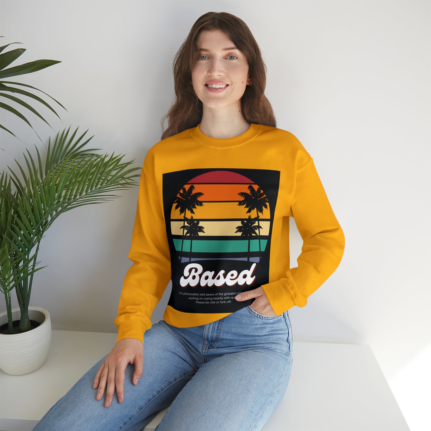 Based Retro 70s Unisex Casual Sweatshirt