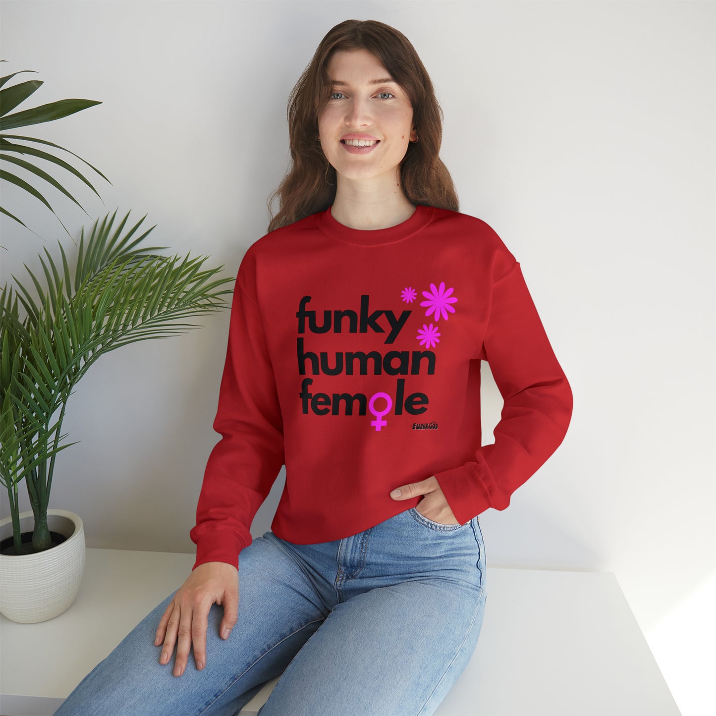 Funky Human Female Slogan Women's Casual Sweatshirt