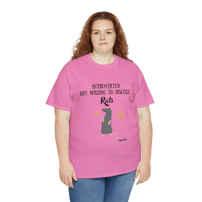 Rat Lover Unisex T-Shirt "Introverted But Willing to Discuss Rats"