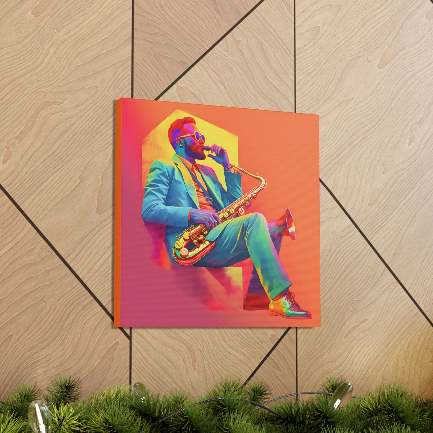 Tooting His Own Horn Fine Art Print Canvas Wall Art