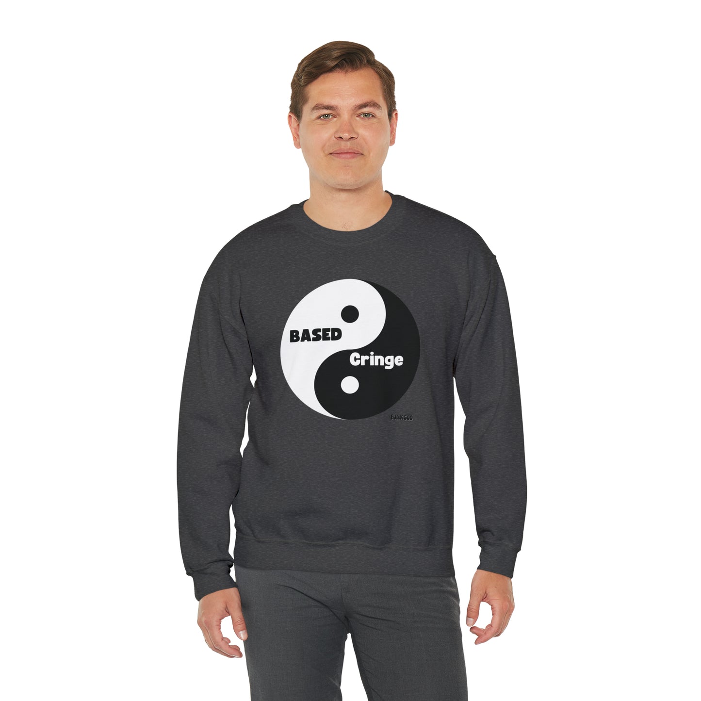 Based/Cringe Yin Yang Funny Unisex Casual Sweatshirt