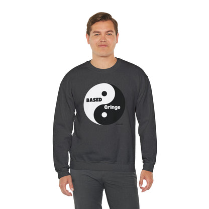 Based/Cringe Yin Yang Funny Unisex Casual Sweatshirt