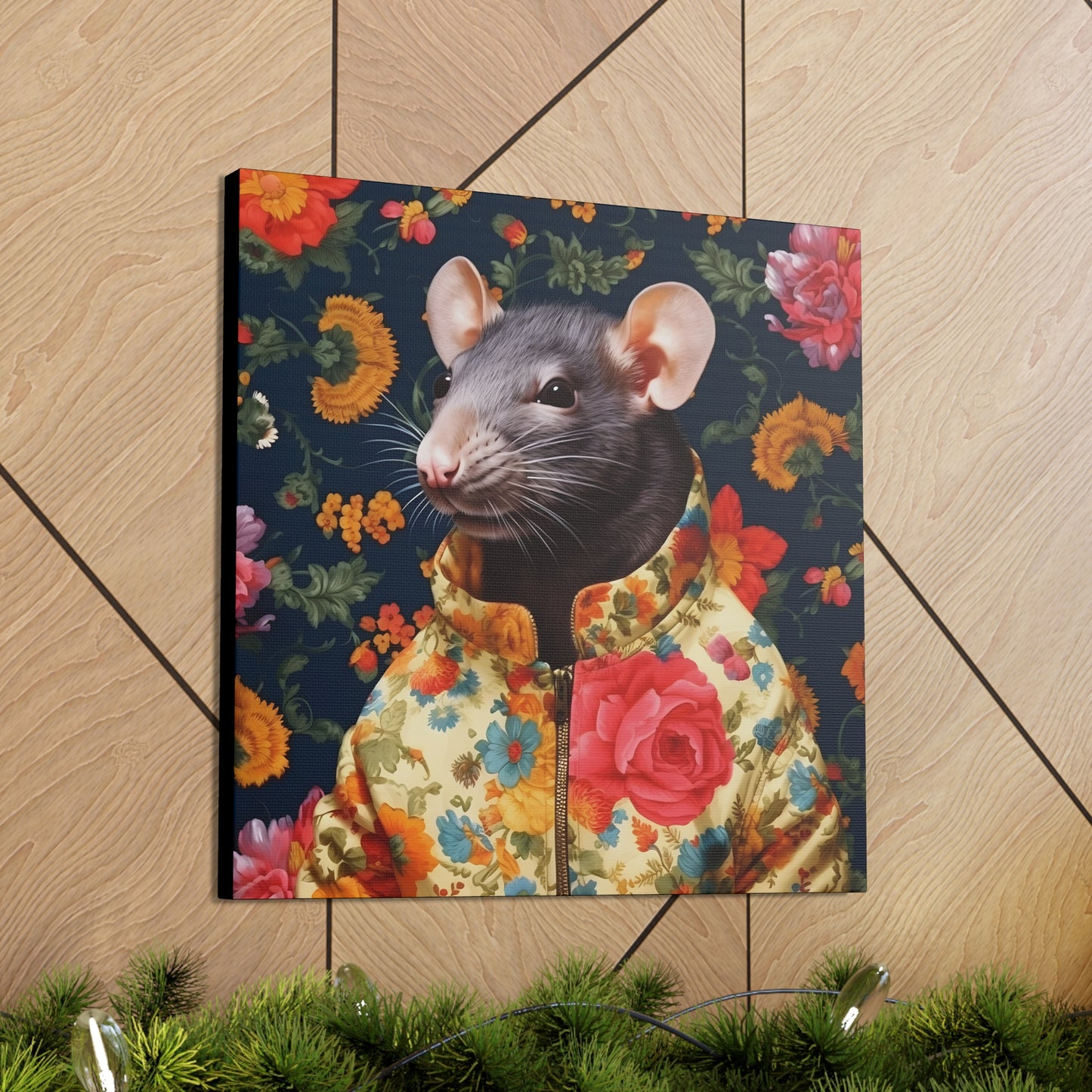 Fancy Rat Fine Art Print Canvas Wall Art