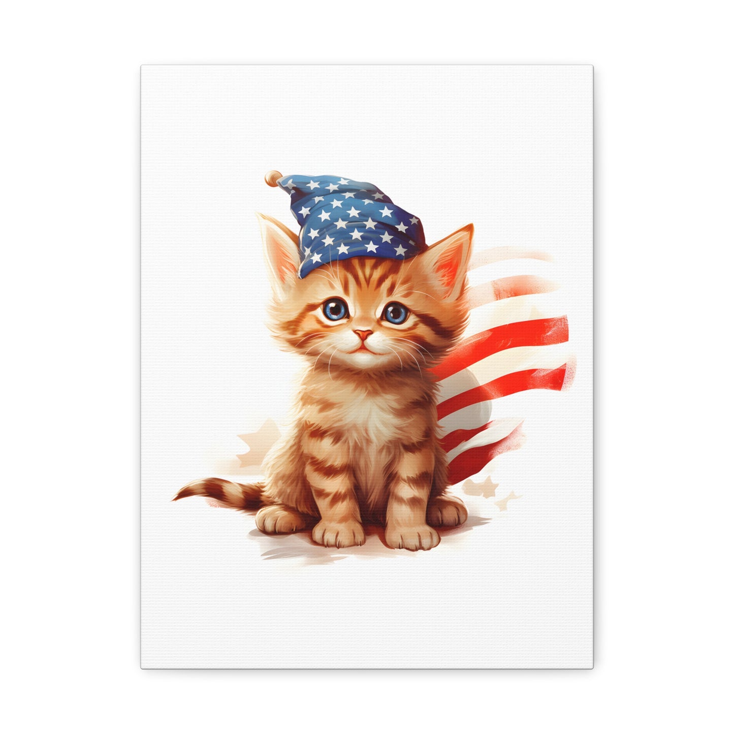 Based Freedom Kitten Cute Canvas Wall Art