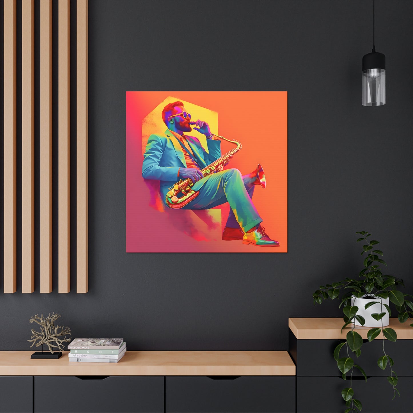 Tooting His Own Horn Fine Art Print Canvas Wall Art