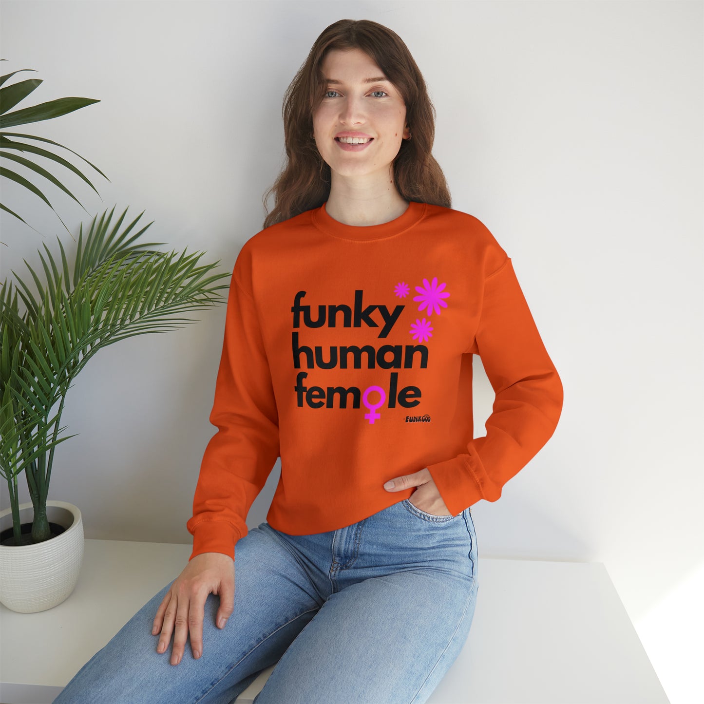 Funky Human Female Slogan Women's Casual Sweatshirt