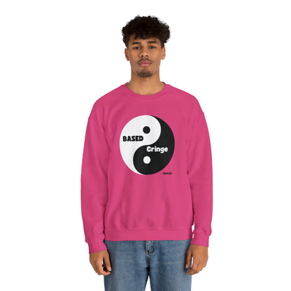 Based/Cringe Yin Yang Funny Unisex Casual Sweatshirt